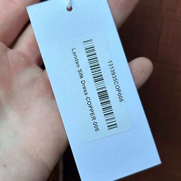 NWT Reformation Landen Silk Dress — Copper - Size 6 - Picture 6 of 9